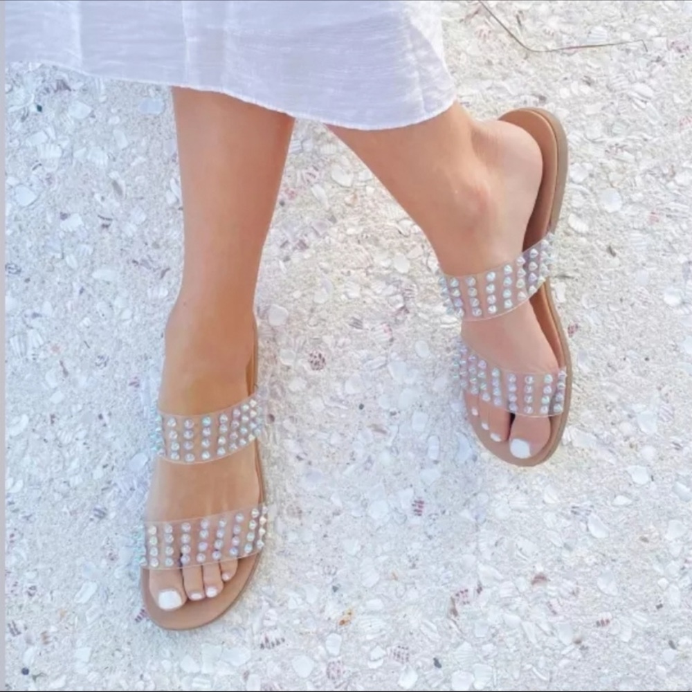Madden Girl | Clear Studded Sandal